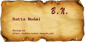 Batta Noémi névjegykártya
